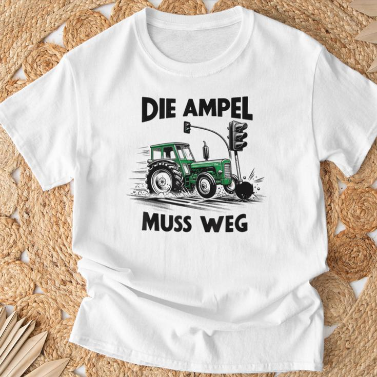 Bauern Unterstützung Die Ampel Muss Weg Die Ampel T-Shirt Geschenke für alte Männer