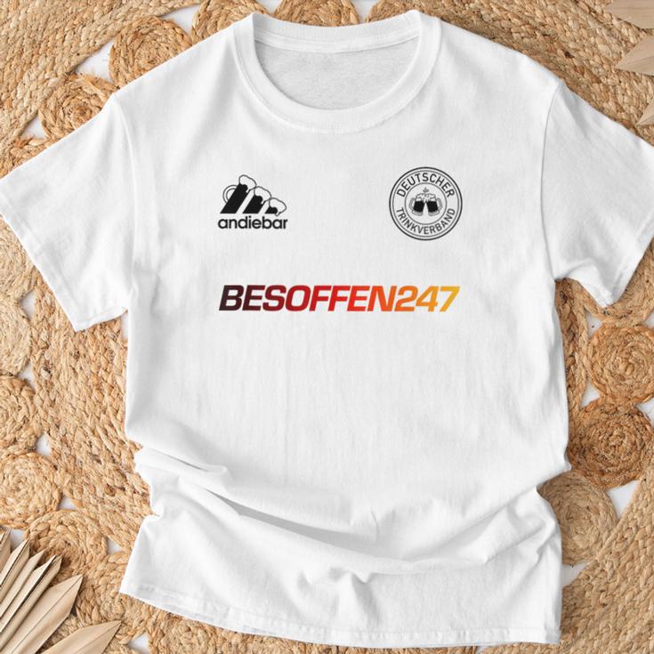 Besoffen247 Sauftrikot X Malle Trikot Deutschland Bier T-Shirt Geschenke für alte Männer