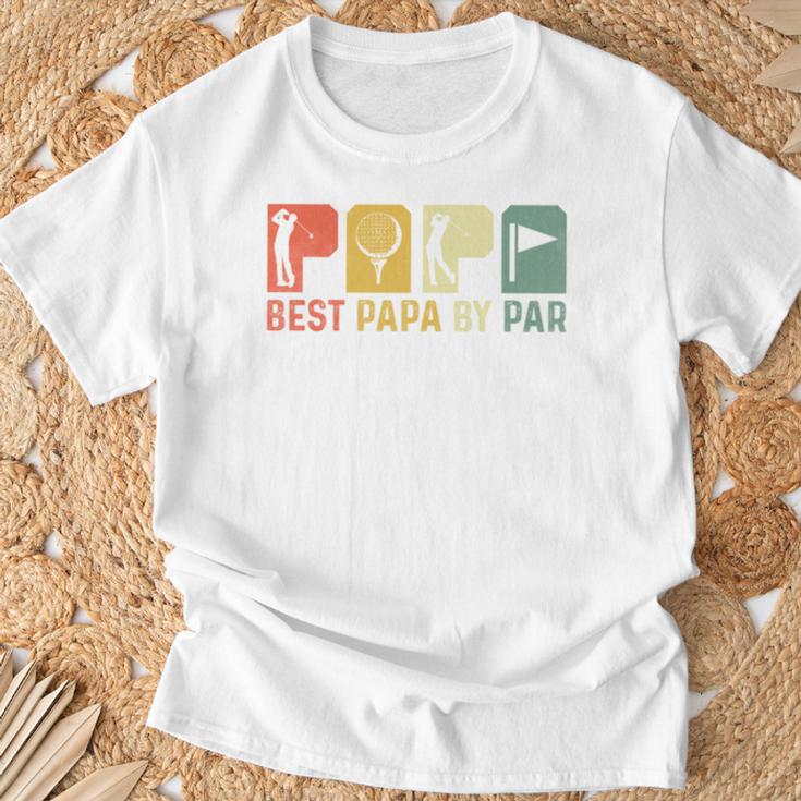 Best Papa By Par Golf Opa Golfer Golfing Dad Retro T-Shirt Geschenke für alte Männer