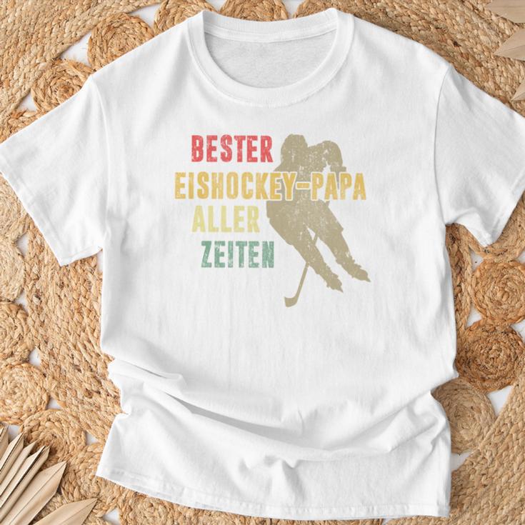 Bester Eishockey-Papa Aller Zeiten Herrenatertag Geschenk T-Shirt Geschenke für alte Männer