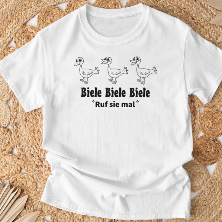 Biele Biele Biele White T-Shirt Geschenke für alte Männer