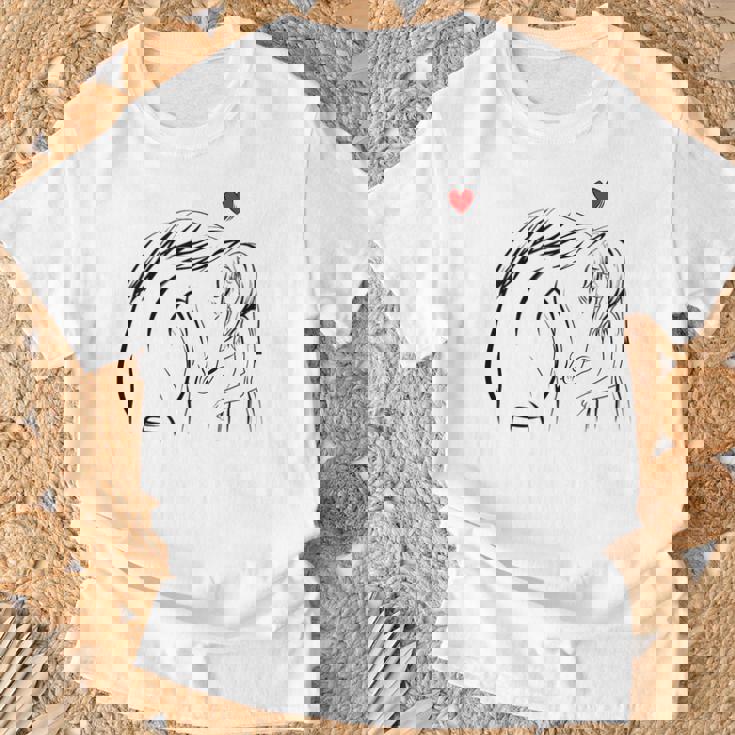 Caballos Chica Amor Jinete Amante De Los Caballos Camiseta unisex Regalos para ancianos