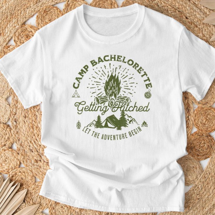 Camp Bachelorette Getting Lit Bride Party Favor Decor T-Shirt Gifts for Old Men