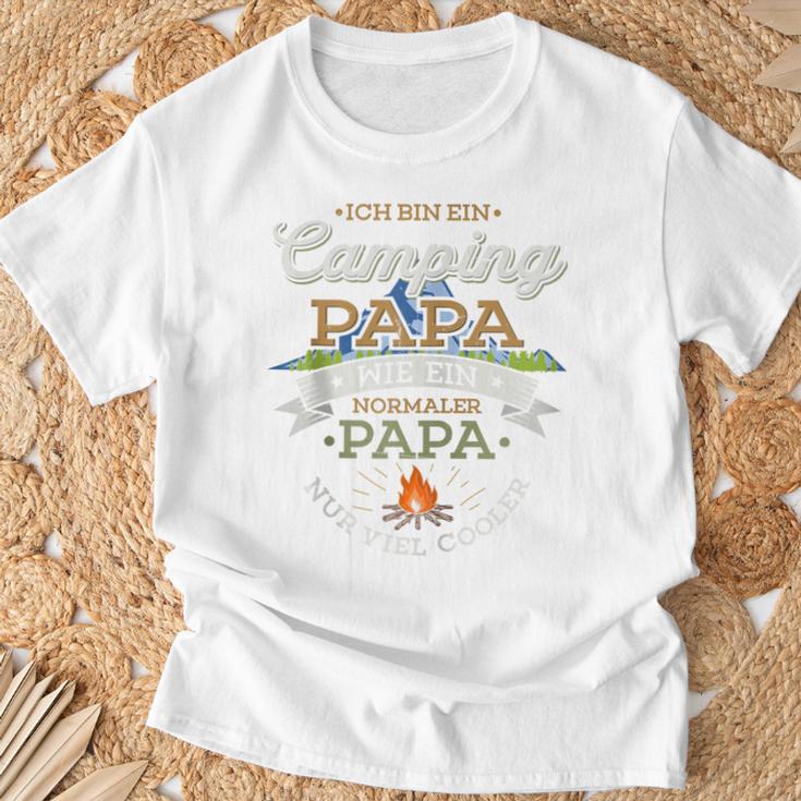 Camping Papa Wie Ein Normaler Papa Nur Cooler Zelten Camper Kapuzenjacke T-Shirt Geschenke für alte Männer