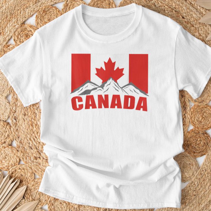 Canadian Canada Flag Excavator T-Shirt Geschenke für alte Männer