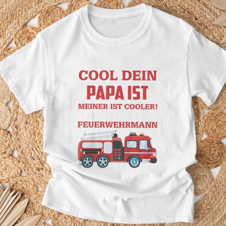 Children's Egal Wie Cool Dein Papa Meiner Ist Fireman T-Shirt Geschenke für alte Männer