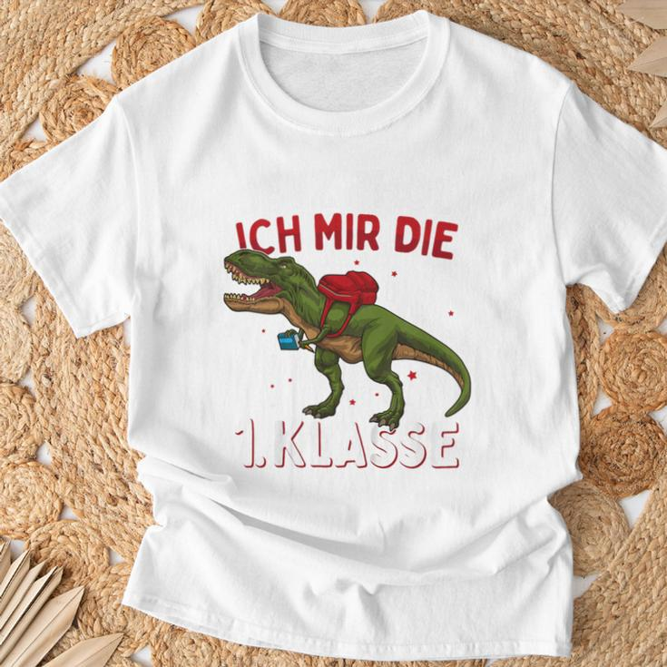Children's First Day Of School 2023 Dinosaur Jetzt Hol Ich Mir Die 1St Class T-Shirt Geschenke für alte Männer