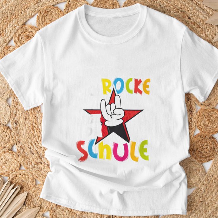 Children's First Day At School Ich Rocke Jetzt Die Schule Schulkind T-Shirt Geschenke für alte Männer