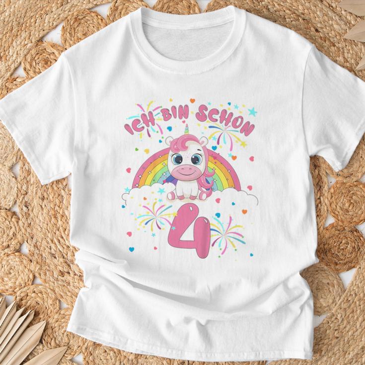 Children's Ich Bin Schon 4 Unicorn T-Shirt Geschenke für alte Männer