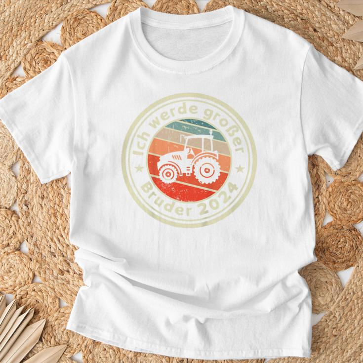 Children's Ich Werde Große Bruder 2024 Tractor Farm T-Shirt Geschenke für alte Männer