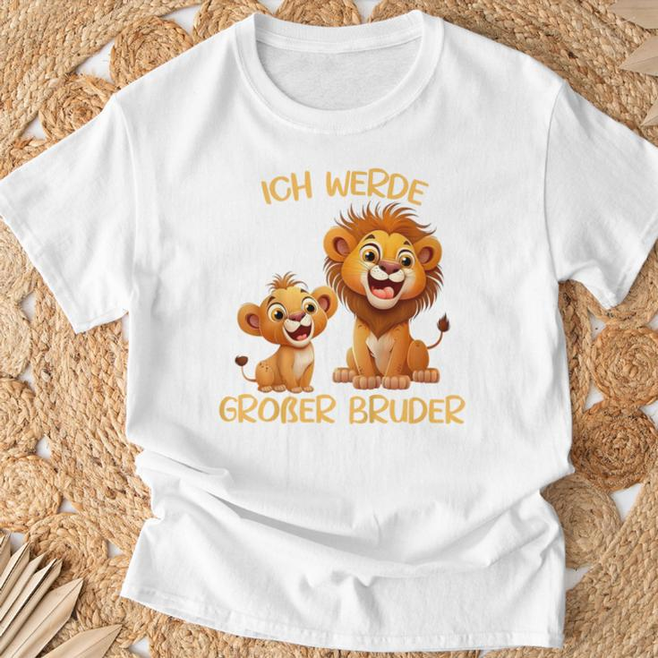 Children's Ich Werde Große Bruder Zwei Löwen Ich Werde T-Shirt Geschenke für alte Männer