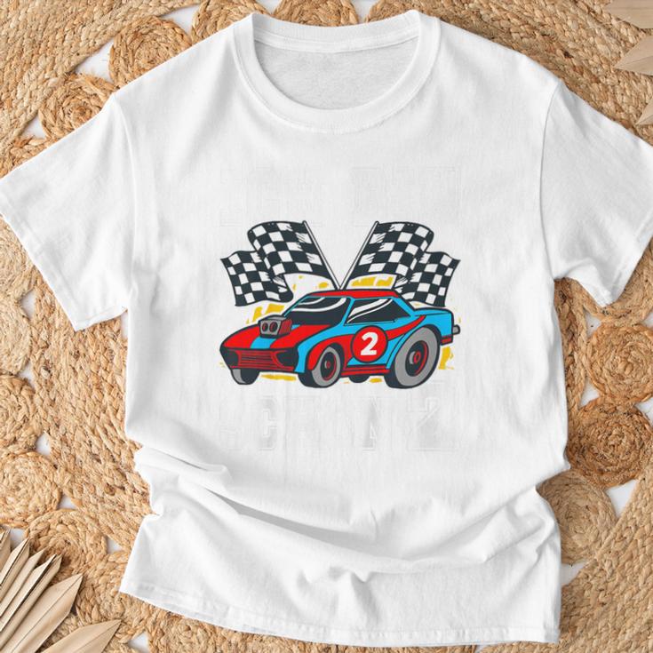 Children's Racing Car Ich Bin 2 Geburtstag 80 T-Shirt Geschenke für alte Männer