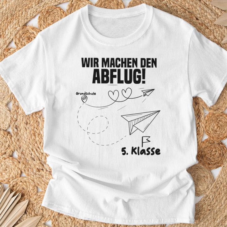 Children's Wir Machen Den Abflug 5 Klasse Graduation Primary 80 T-Shirt Geschenke für alte Männer