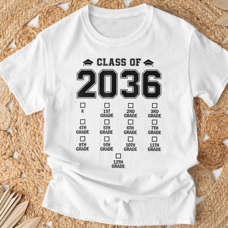 Class Of 2036 Grow With Me With Space For Checkmarks T-Shirt Gifts for Old Men