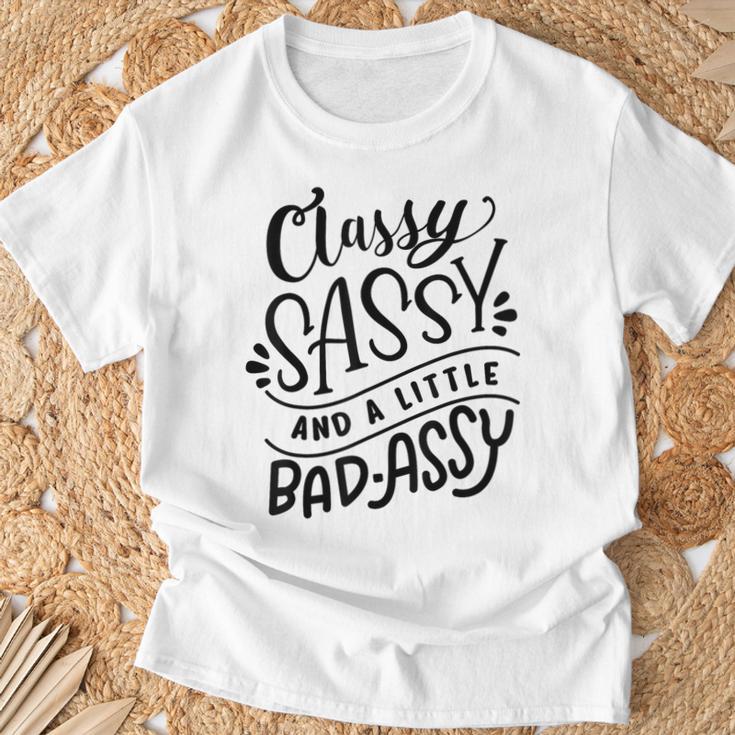 Classy Sassy And A Little Bad-Assy Motivational T T-Shirt - Monsterry