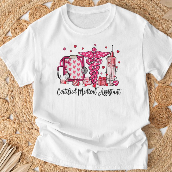 Cma Certified Medical Assistant Hearts Valentine's Day T-Shirt Gifts for Old Men