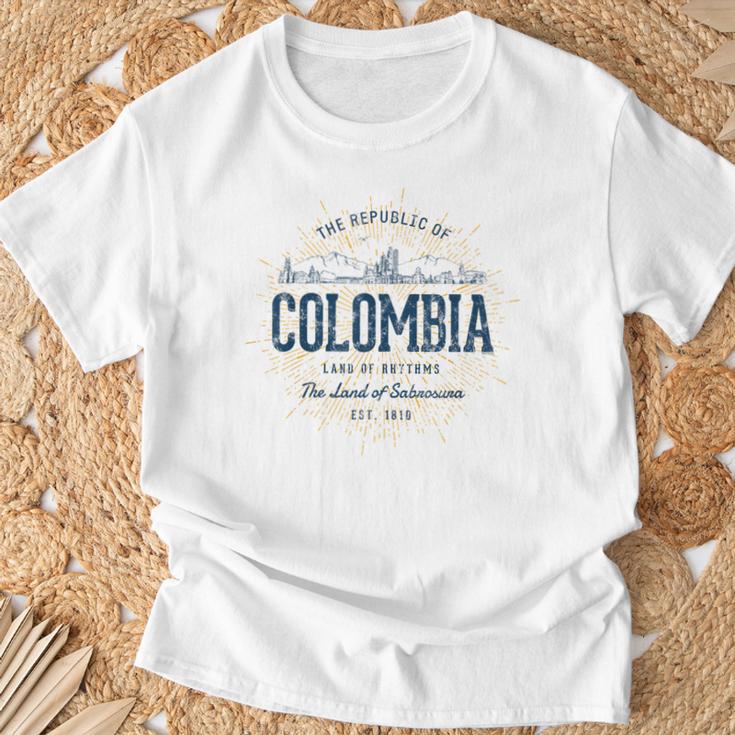 Colombia Retro Style Vintage Colombia T-Shirt Geschenke für alte Männer