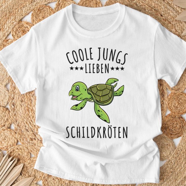 Coole Jungs Lieben Schildkröten Geschenk T-Shirt Geschenke für alte Männer