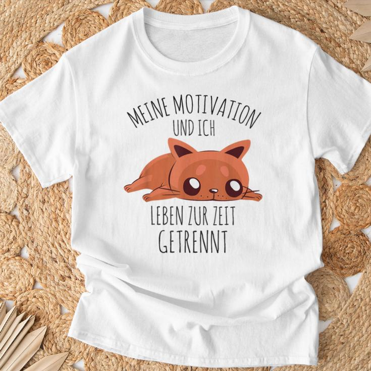 Cute Meine Motivation Und Ich Leben Zur Zeit Getrennt German T-Shirt Geschenke für alte Männer