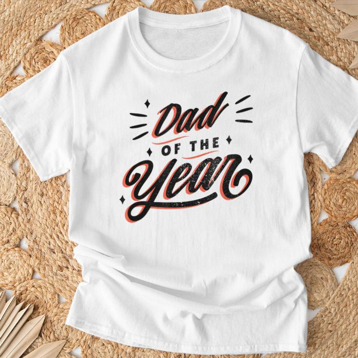 Dad Of The Year Best Father Appreciation Vintage Graphic T-Shirt Gifts for Old Men