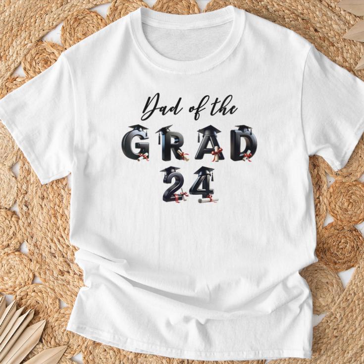 Damen Papa Der Graduate Classon 2024 Mit-Ausschnitt T-Shirt Geschenke für alte Männer