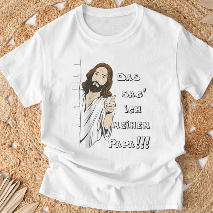 Das Sag' Ich Meinem Papa Raglan T-Shirt Geschenke für alte Männer