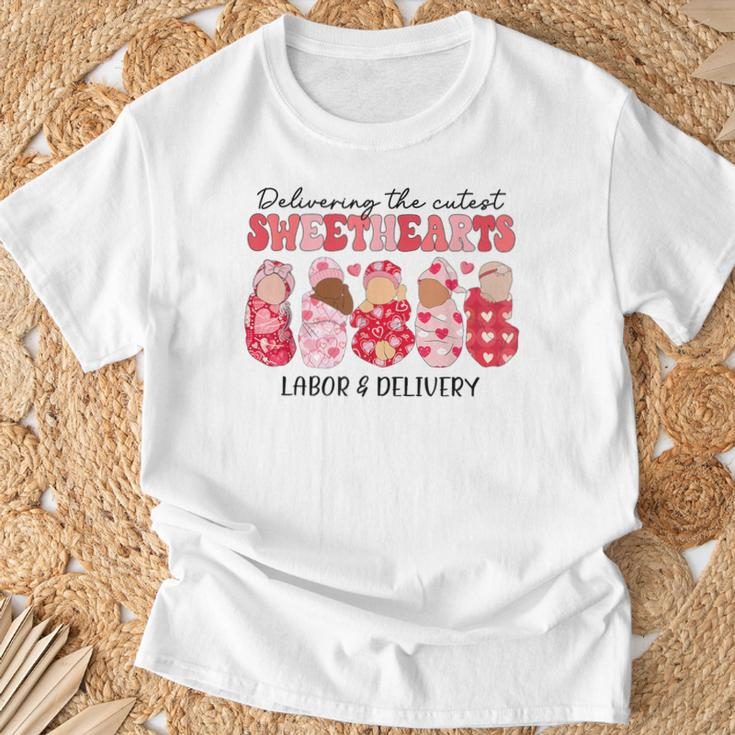 Delivering The Cutest Sweethearts Labor Delivery Valentine's T-Shirt Gifts for Old Men