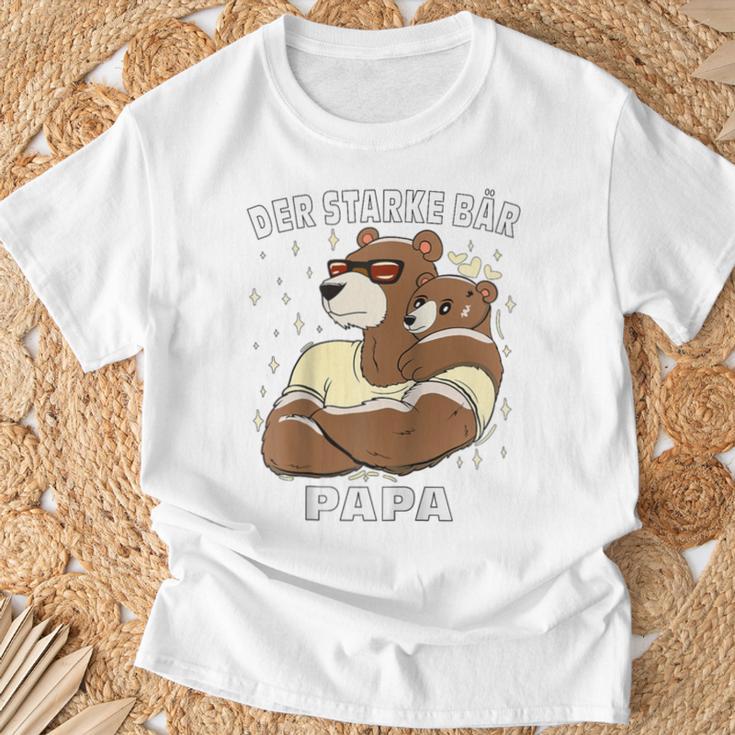 Der Starke Bär Papaatertag Männertag Bärater Papa Raglan T-Shirt Geschenke für alte Männer