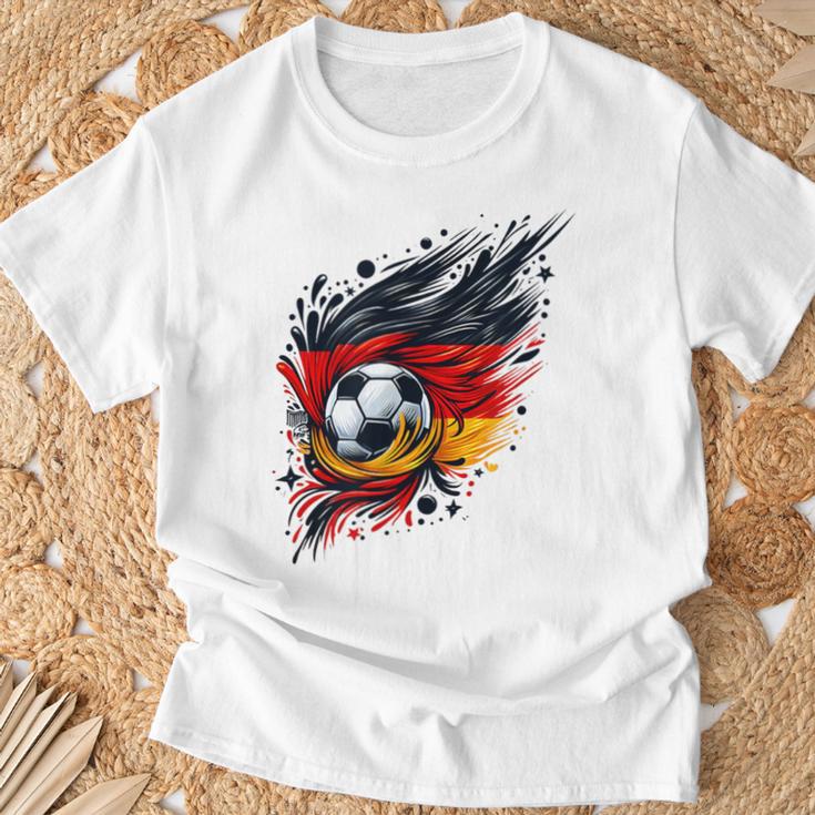 Deutsch Banner Fan Deutschland Flagge Abstrakte Kunst T-Shirt Geschenke für alte Männer