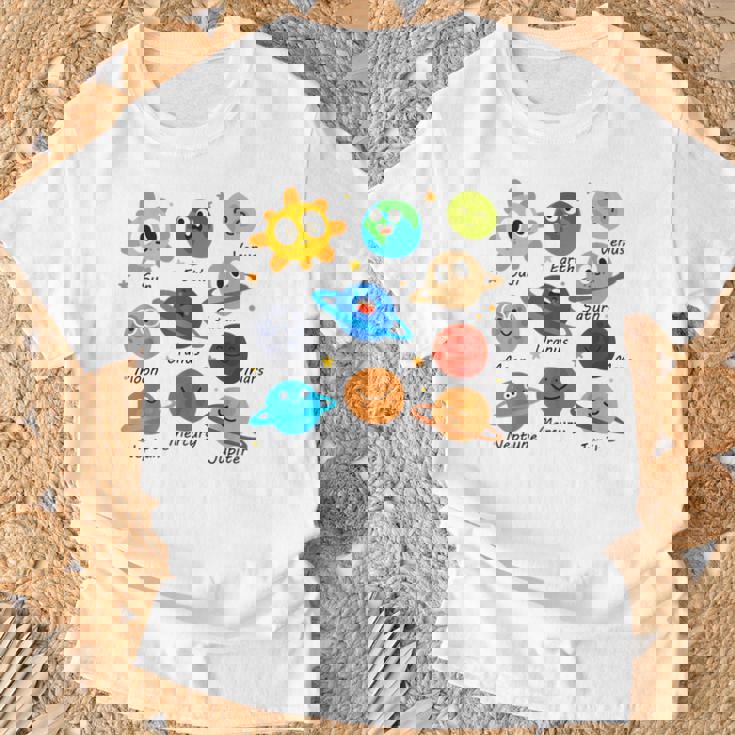 Divertido Pijama Con Sistema Solar Diseño De Astrónomos Camiseta unisex Regalos para ancianos