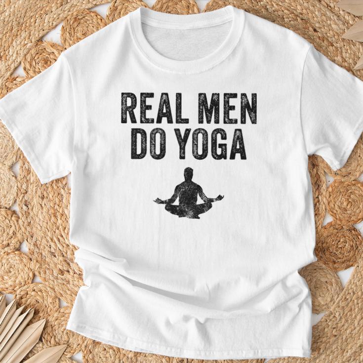 Echte Männer Machen Yoga intage Gray S T-Shirt Geschenke für alte Männer