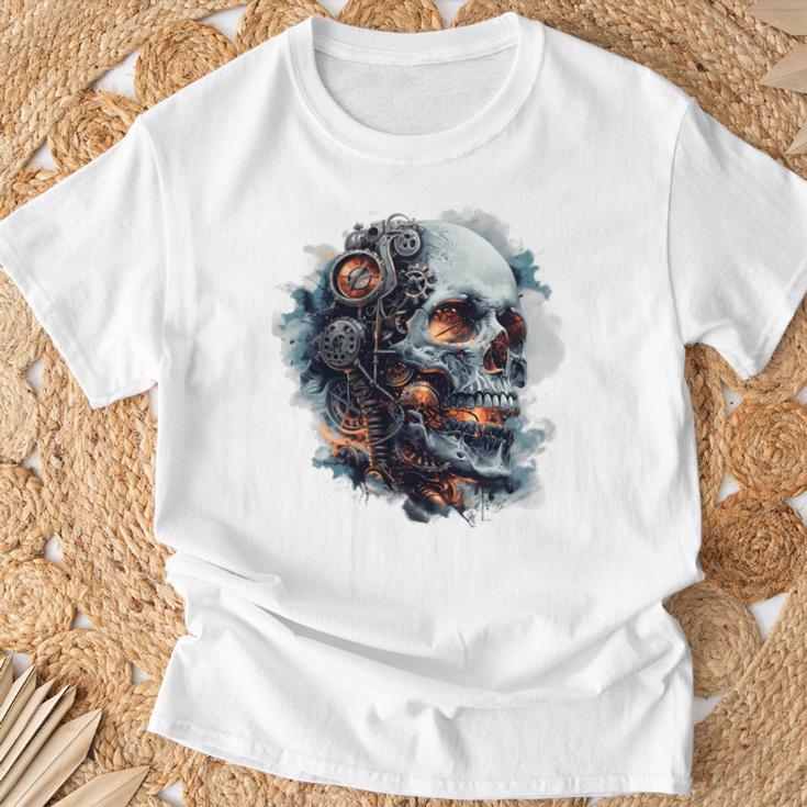 Eindringliche Steampunk-Totenkopf-Geheimnisse Inspiration Grafikdesign T-Shirt Geschenke für alte Männer