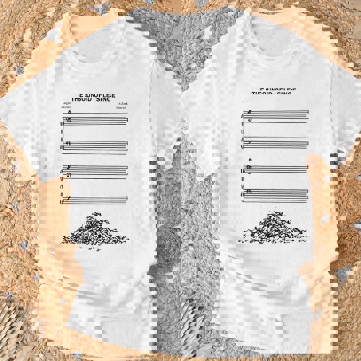 El Sonido Del Silencio Musical Divertido Camiseta unisex Regalos para ancianos