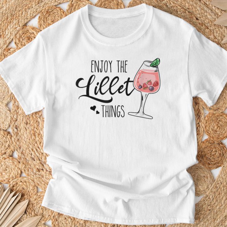 Enjoy The Lillet Things Früchte Cocktail Sommer Alkohol T-Shirt Geschenke für alte Männer