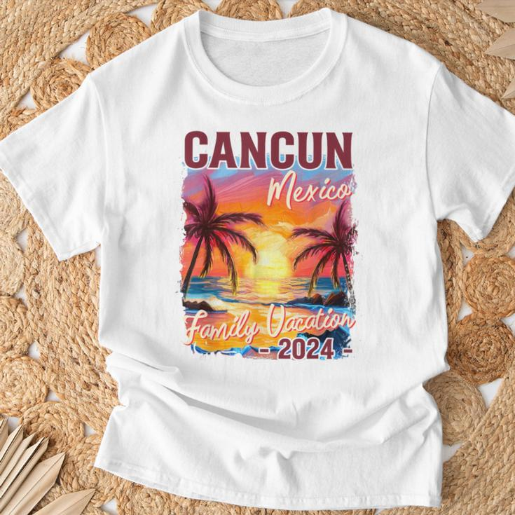 Family Vacation Cancun Mexico 2024 Summer Trip Matching T-Shirt Gifts for Old Men