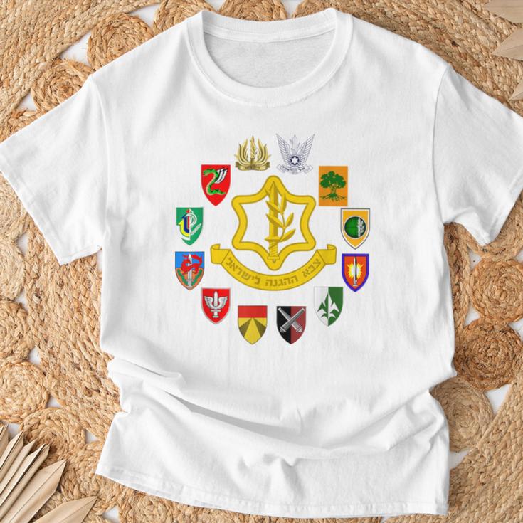 Fdi Fuerzas De Defensa Israel Ejército Israelí Unidades Militares Israelíes Camiseta unisex Regalos para ancianos