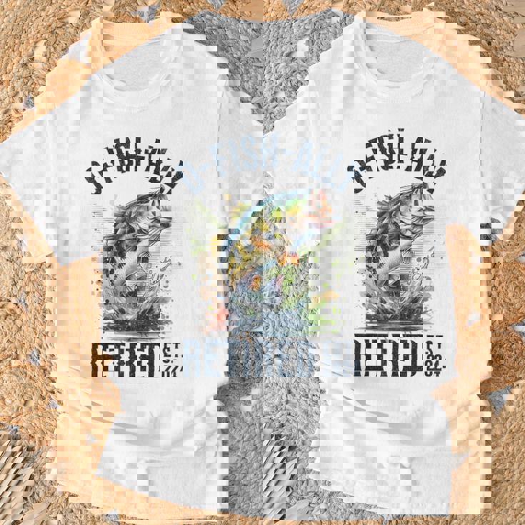 Fisherman Fishing Retirement O-Fish-Ally Retired 2024 T-Shirt Gifts for Old Men