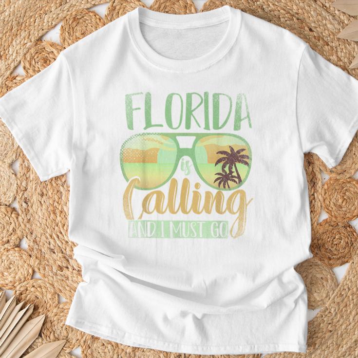 Florida Ruft Mich Und Ich Muss Gehen Florida White T-Shirt Geschenke für alte Männer