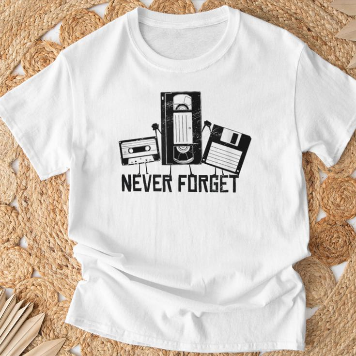 Never Forget 90S 80S Video Cassette T-Shirt Geschenke für alte Männer