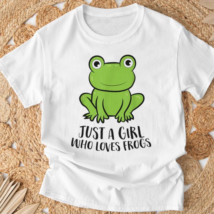 Frosch Mädchen Nur Ein Frosch Mädchen Das Frösche Liebt T-Shirt Geschenke für alte Männer