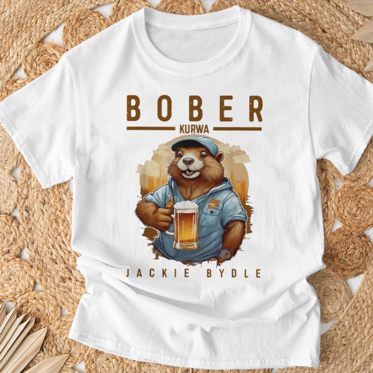 Bober Bóbr Kurwa Polish Kurwa Bober T-Shirt Geschenke für alte Männer