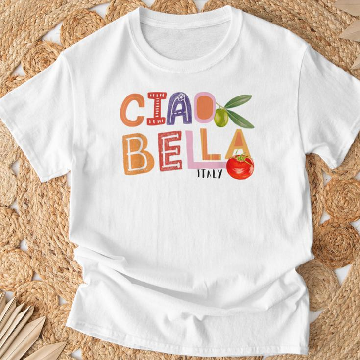 Ciao Bella Saying Italy Garden For Italian Foods Lover T-Shirt Gifts for Old Men