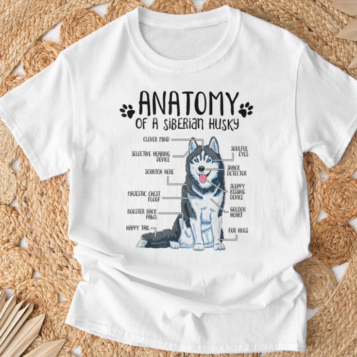 Siberian Husky Dog Holder Anatomy Dog T-Shirt Geschenke für alte Männer