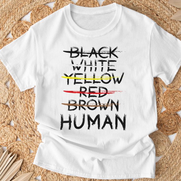 Gegen Rassismus No Racism Human T-Shirt Geschenke für alte Männer