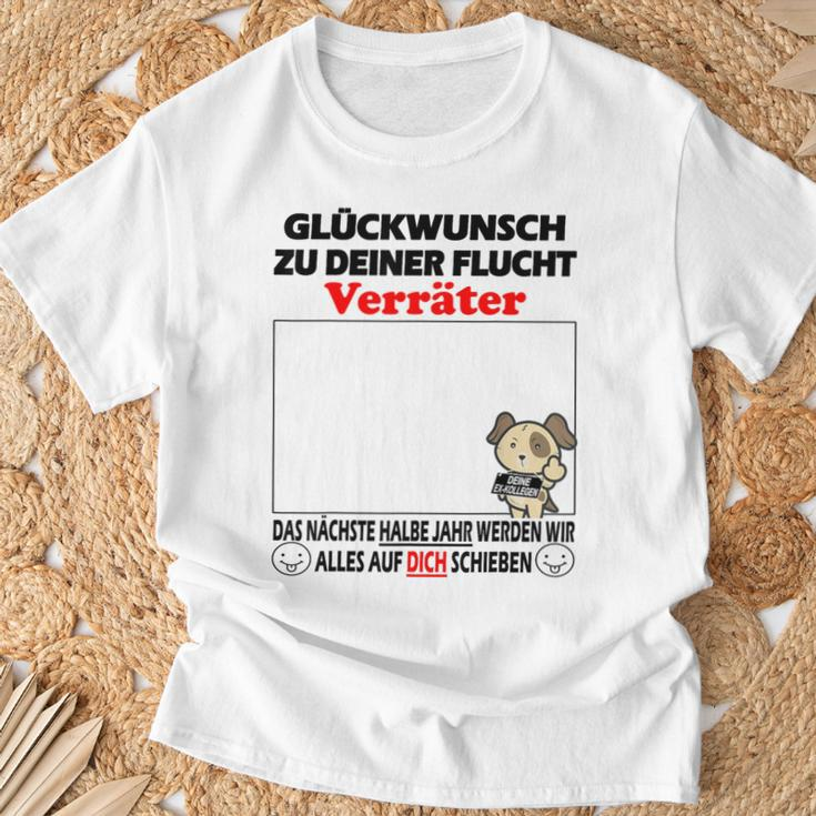 Glückwunsch Zum Flucht Zum Farewell Jobwechsel T-Shirt Geschenke für alte Männer