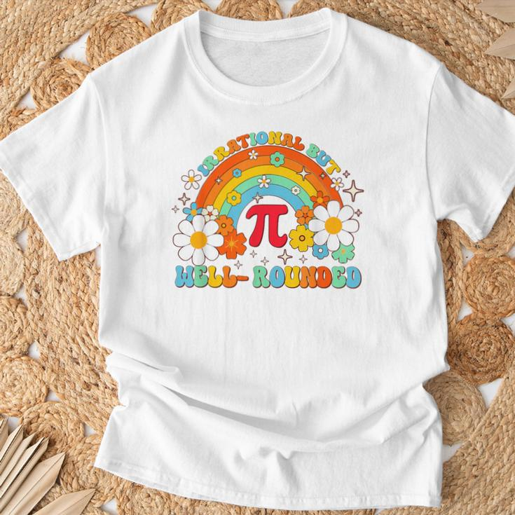 Groovy Irrational But Well Rounded Pi Day Celebration Math T-Shirt Gifts for Old Men