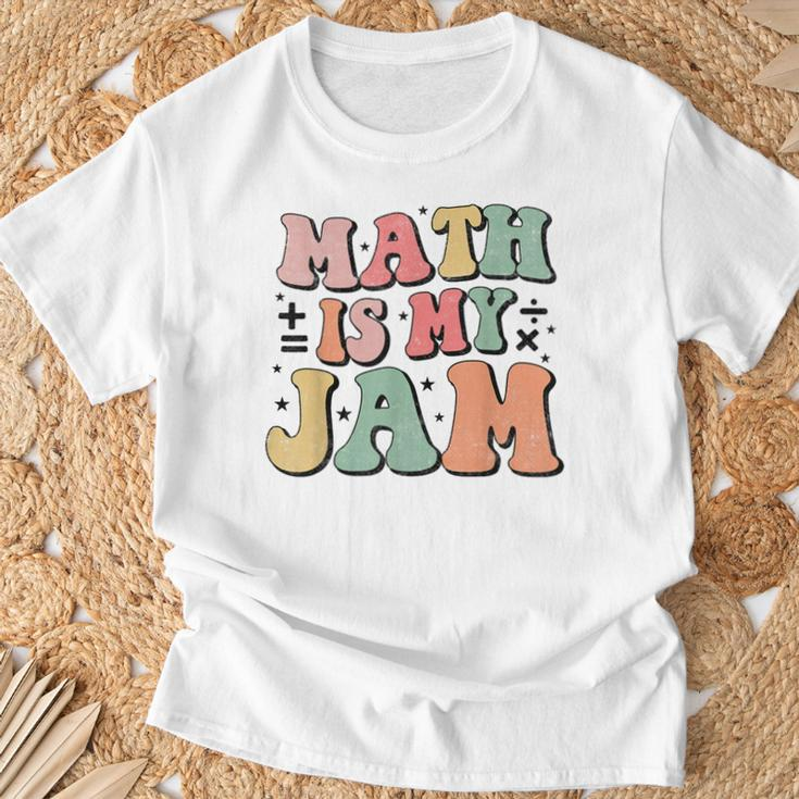 Groovy Math Is My Jam First Day Back To School Math Teachers T-Shirt Gifts for Old Men