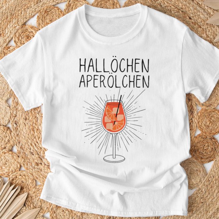 Hallöchen Aperölchen Spritz Carnival Party White T-Shirt Geschenke für alte Männer