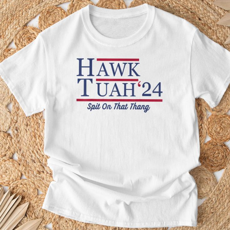 Hawk Tuah 24 Spit On That Thang Hawk Tuah 2024 Hawk Tush T-Shirt Gifts for Old Men