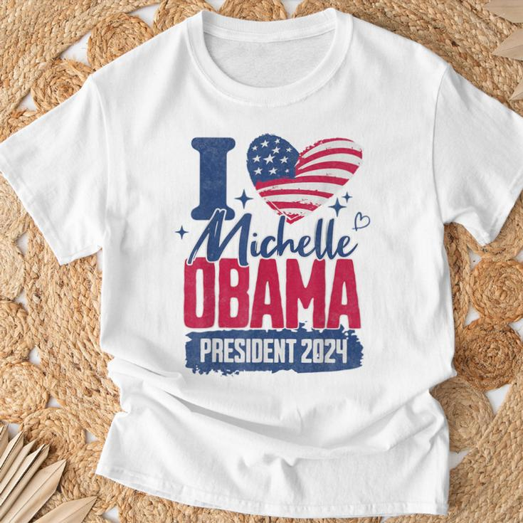 I Heart Michelle Obama 2024 For President Retro Election T-Shirt Gifts for Old Men